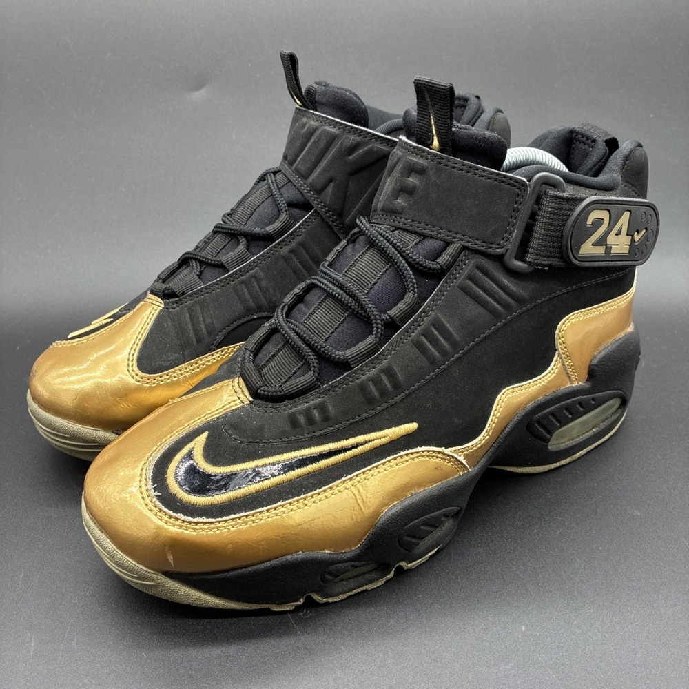 Nike Air Griffey Max 1 Saints Shoes Men's 7.5 Black Metallic Gold 354912-006